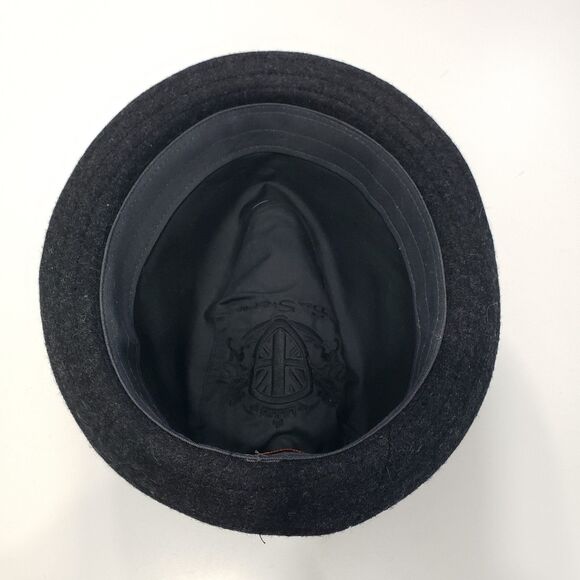 Ben Sherman Men's Charcoal Wool Trilby Hat - Picture 5 of 6